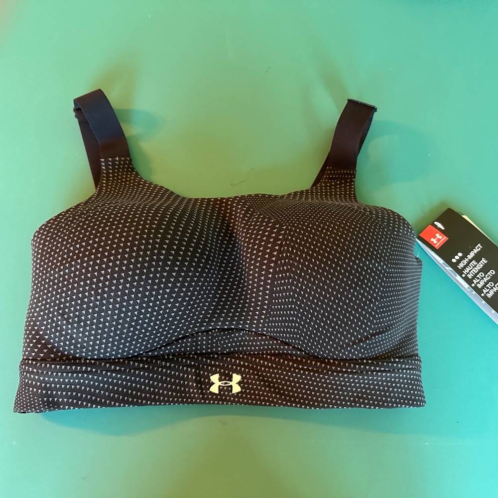 Under Armour Black and White Sports Bra